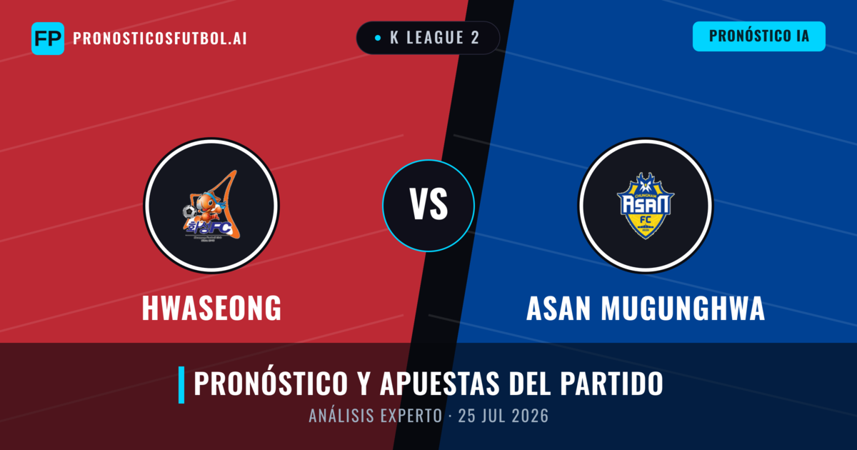 Hwaseong vs Asan Mugunghwa — pronóstico y previa del partido
