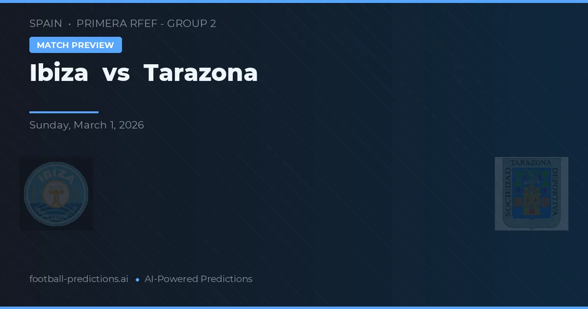 Ibiza vs Tarazona — pronóstico y previa del partido