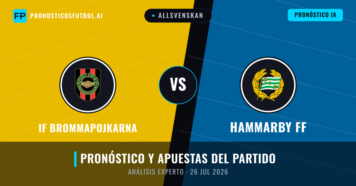 IF Brommapojkarna vs Hammarby FF — pronóstico y previa del partido
