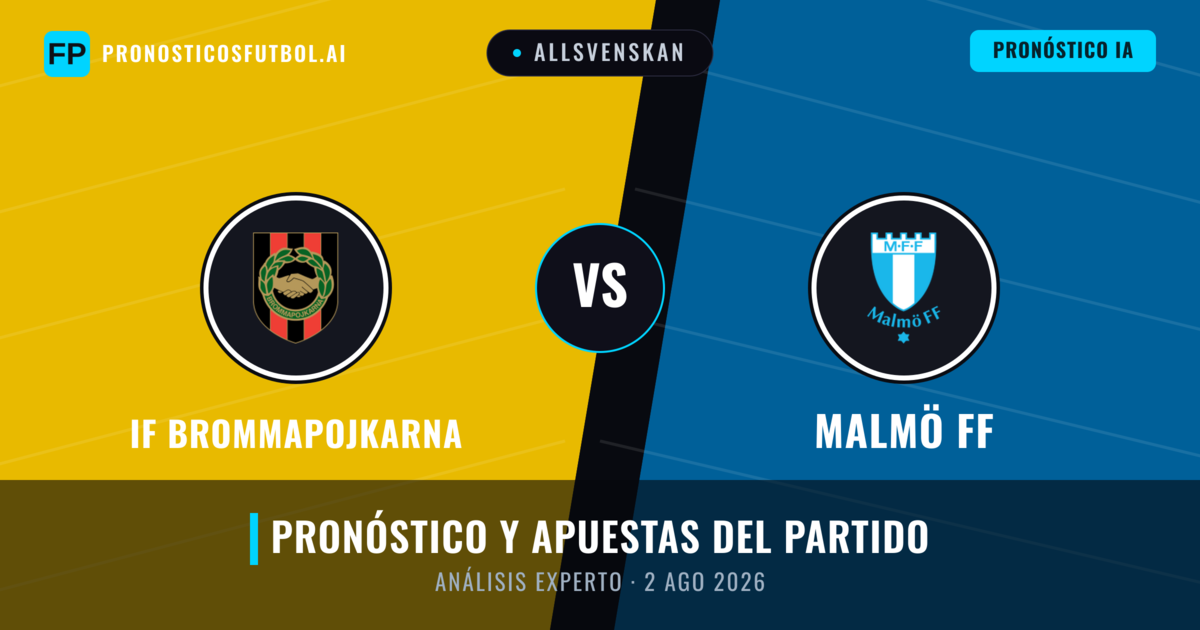 IF Brommapojkarna vs Malmö FF — pronóstico y previa del partido