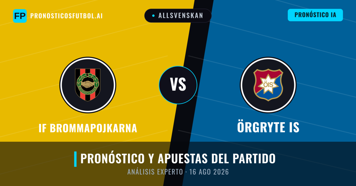 IF Brommapojkarna vs Örgryte IS — pronóstico y previa del partido