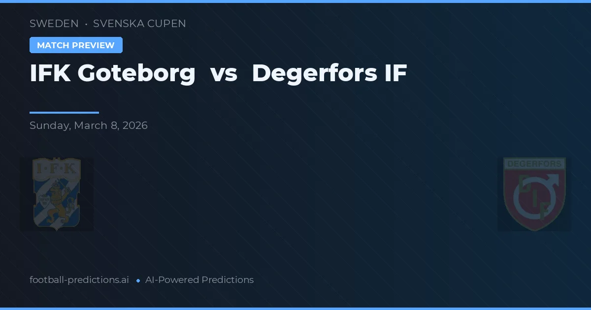 IFK Gotemburgo vs Degerfors IF — pronóstico y previa del partido