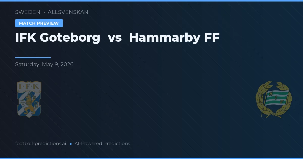 IFK Gotemburgo vs Hammarby FF — pronóstico y previa del partido
