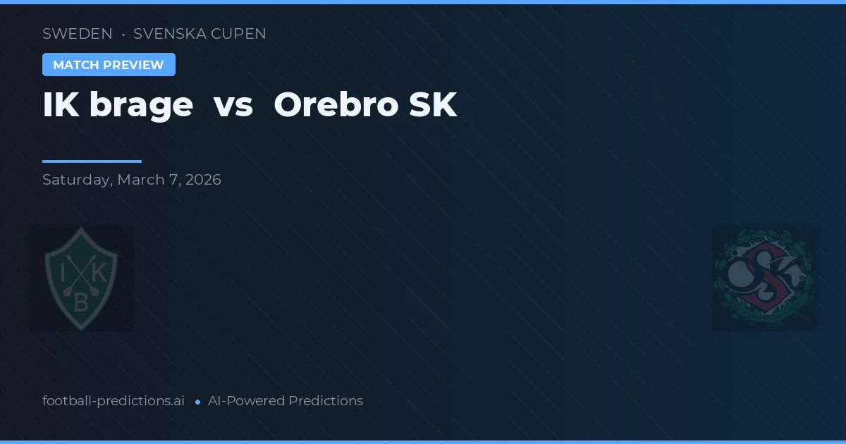 IK Bälinge vs Örebro SK — pronóstico y previa del partido