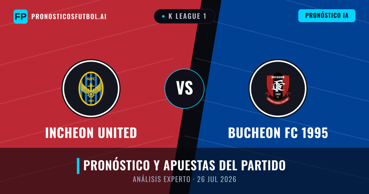 Incheon United vs Bucheon FC 1995 — pronóstico y previa del partido