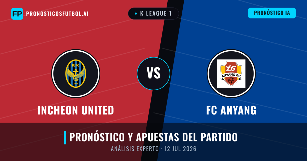 Incheon United vs FC Anyang — pronóstico y previa del partido
