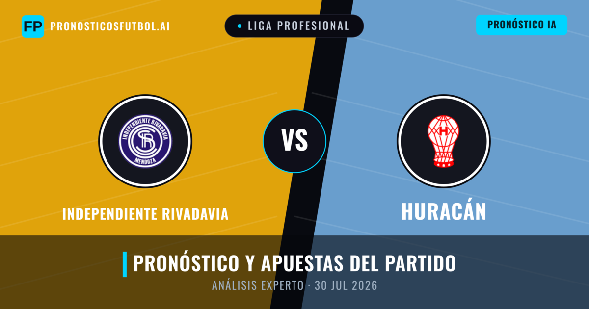 Independiente Rivadavia vs Huracán — pronóstico y previa del partido