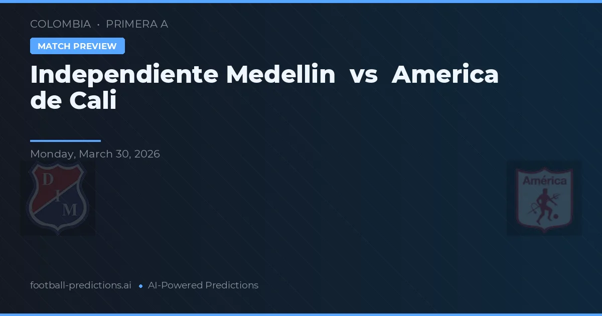Independiente Medellín vs América de Cali — pronóstico y previa del partido