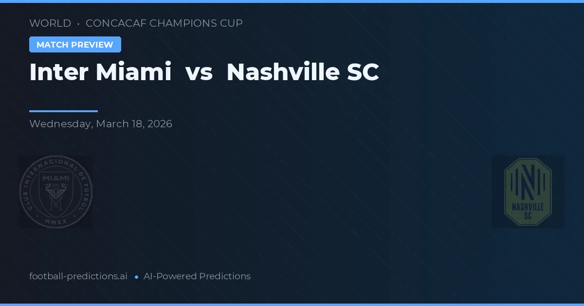 Inter Miami vs Nashville SC — pronóstico y previa del partido
