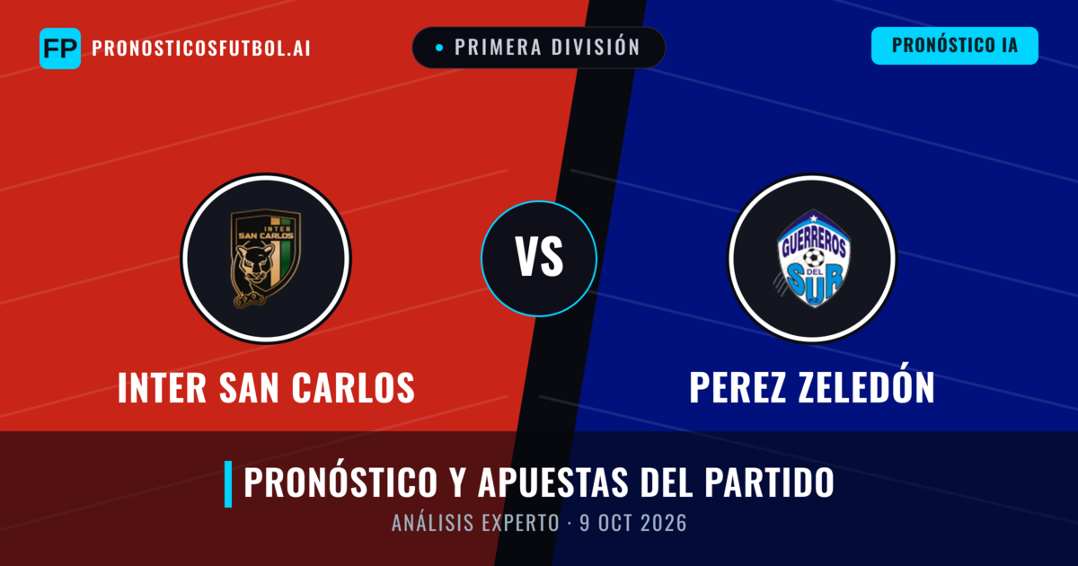 Inter San Carlos vs Perez Zeledón — pronóstico y previa del partido