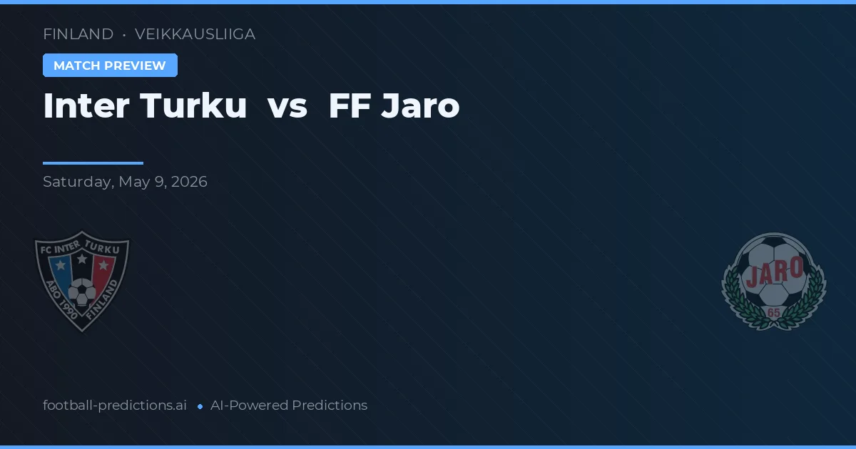 Inter Turku vs FF Jaro — pronóstico y previa del partido