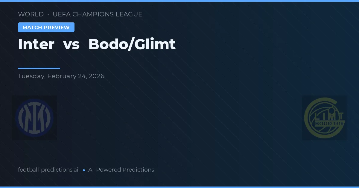 Internazionale vs Bodø/Glimt — pronóstico y previa del partido