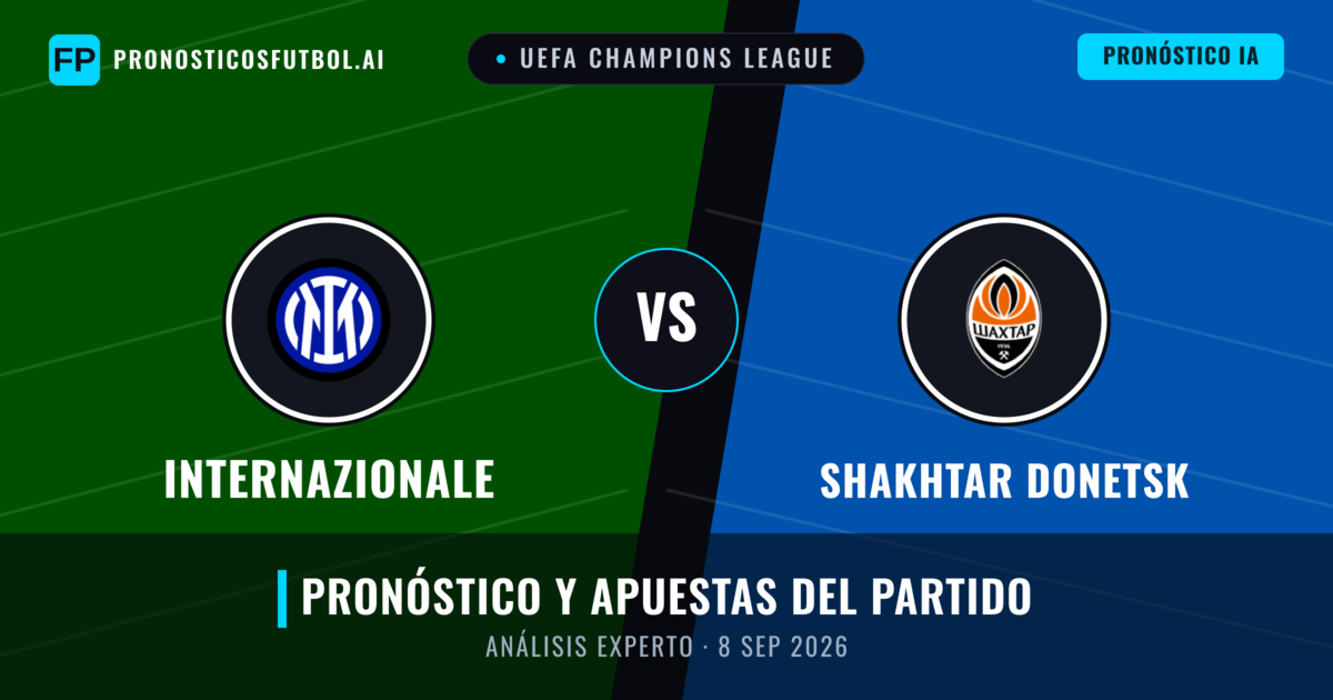 Internazionale vs Shakhtar Donetsk — pronóstico y previa del partido