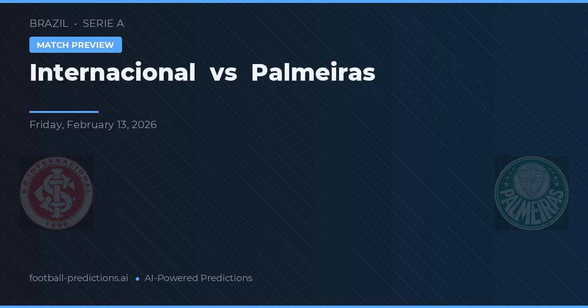 Internacional vs Palmeiras — pronóstico y previa del partido