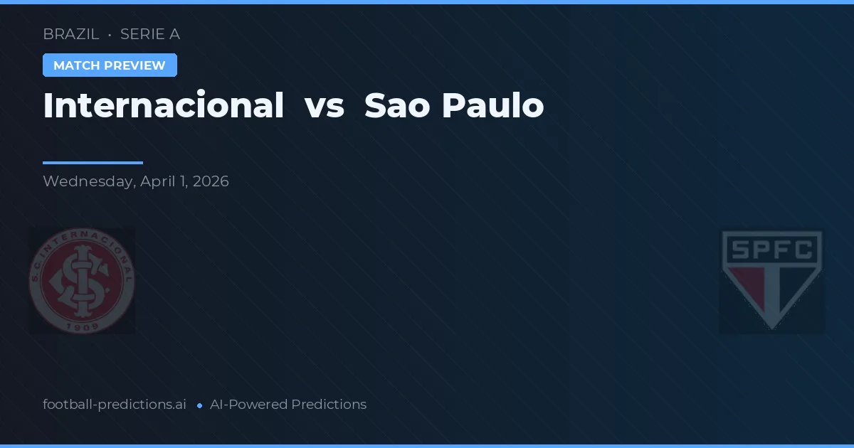 Internacional vs São Paulo — pronóstico y previa del partido