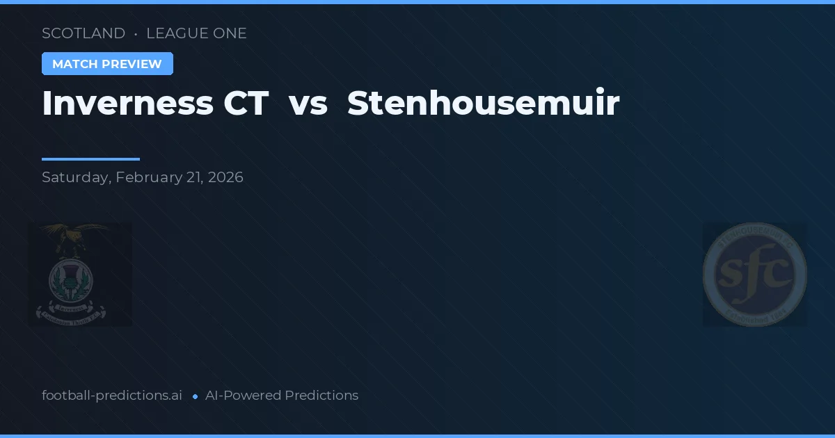 Inverness CT vs Stenhousemuir — pronóstico y previa del partido