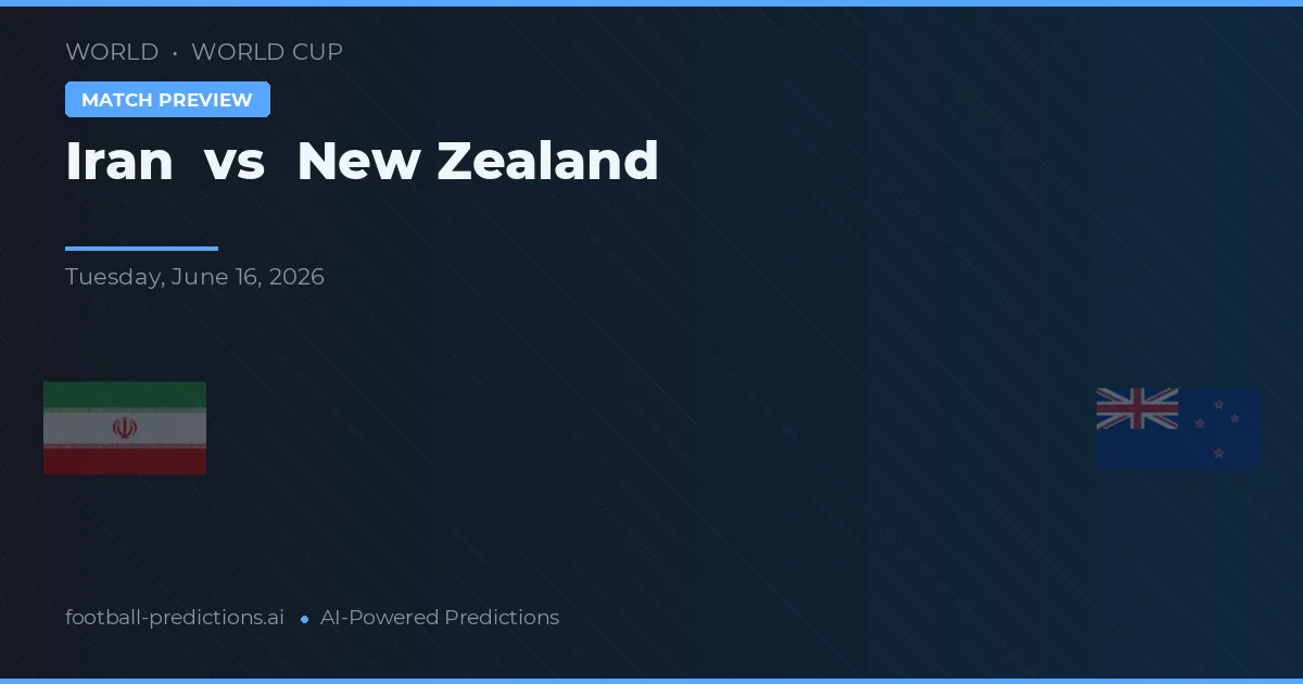 Irán vs Nueva Zelanda — pronóstico y previa del partido