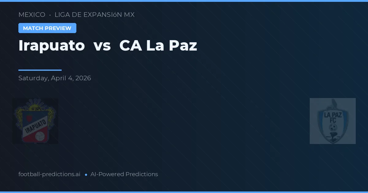 Irapuato vs CA La Paz — pronóstico y previa del partido