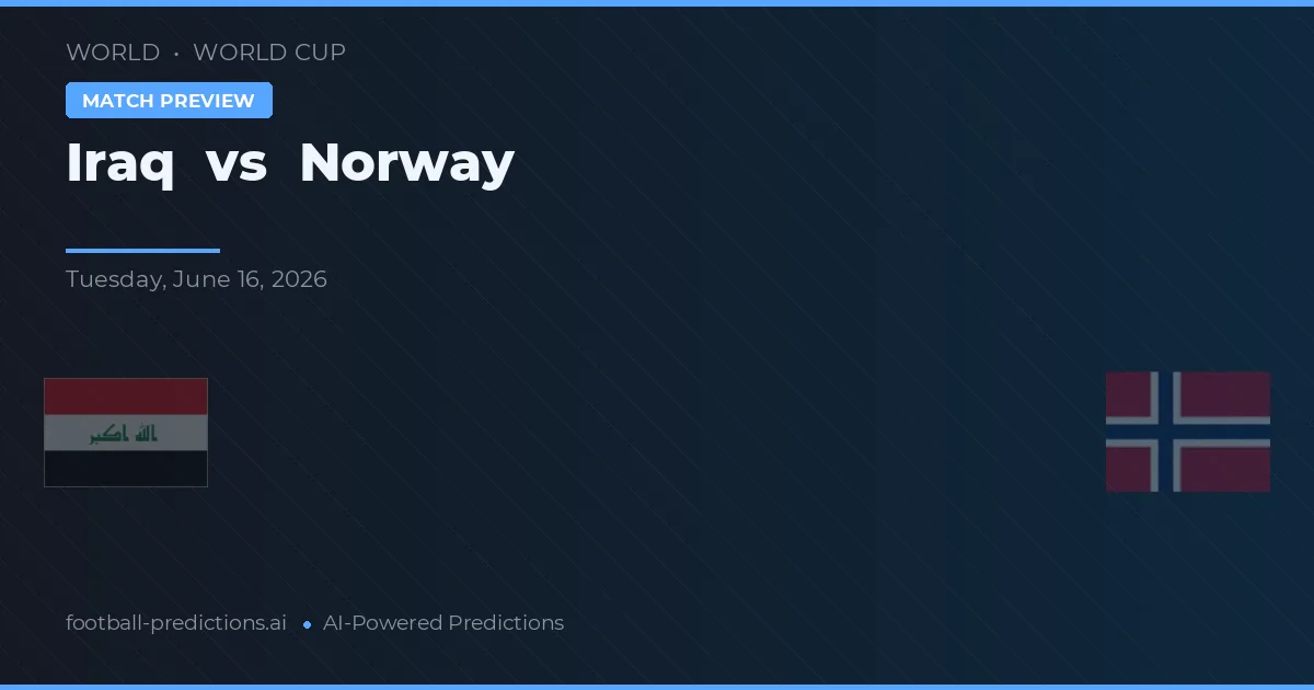 Iraq vs Noruega — pronóstico y previa del partido