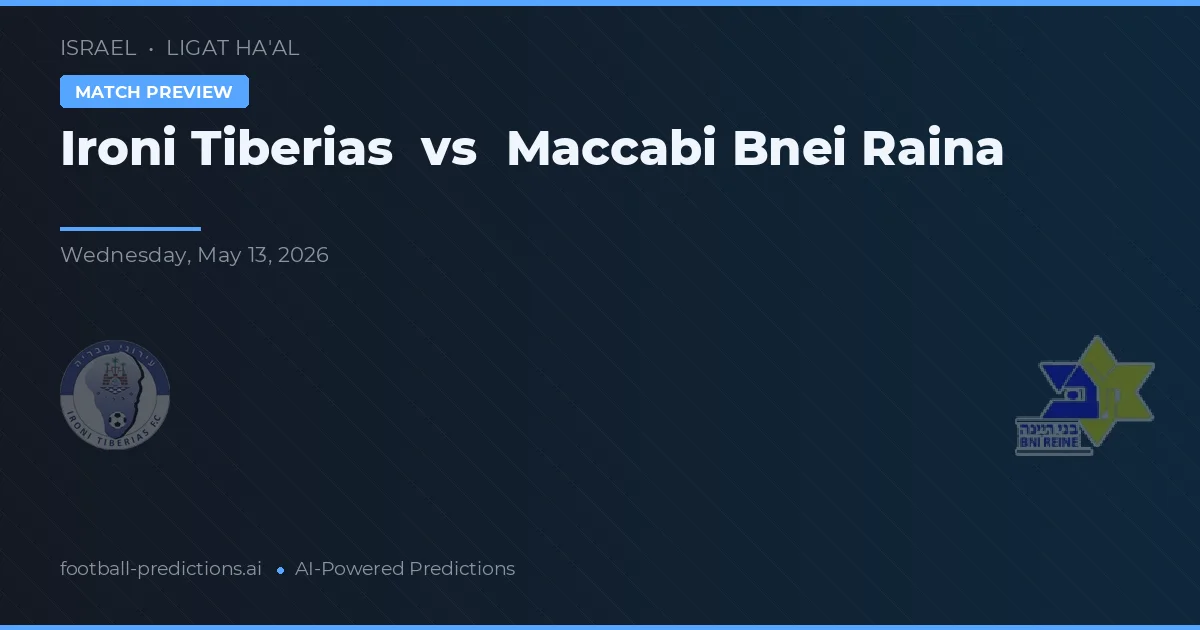 Ironi Tiberias vs Maccabi Bnei Raina — pronóstico y previa del partido
