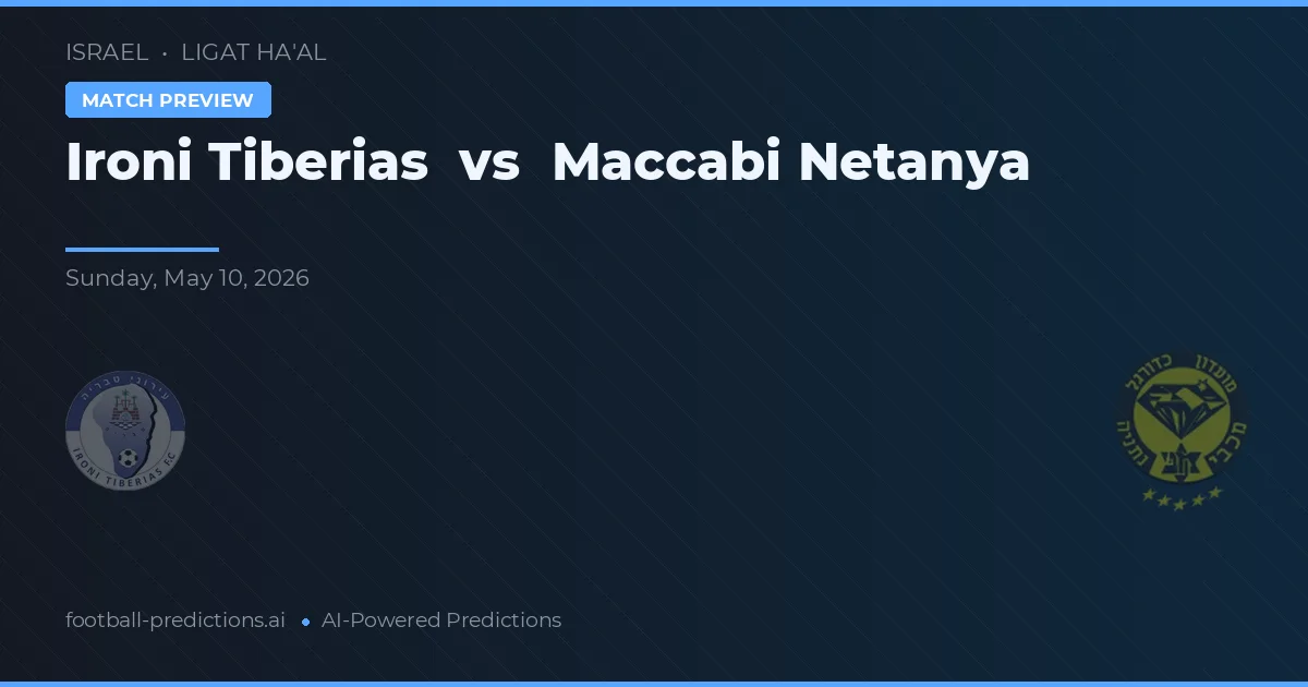 Ironi Tiberias vs Maccabi Netanya — pronóstico y previa del partido
