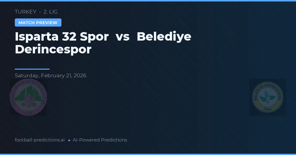 İçel Spor vs Municipal Derincespor — pronóstico y previa del partido