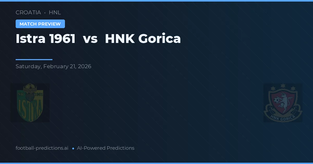 Istra 1961 vs HNK Gora — pronóstico y previa del partido