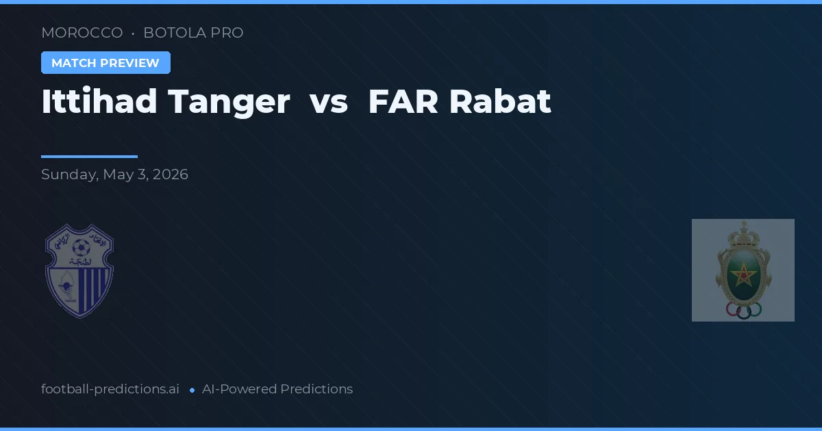 Ittihad Tanger vs FAR Rabat — pronóstico y previa del partido