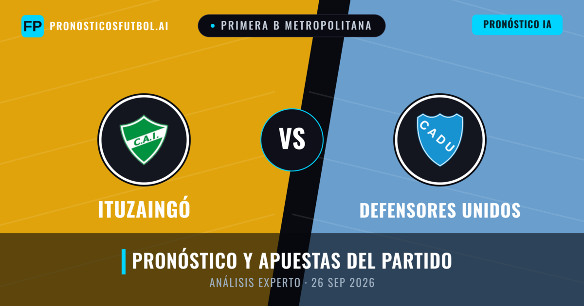 Ituzaingó vs Defensores Unidos — pronóstico y previa del partido