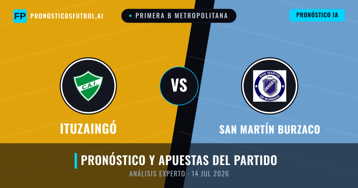 Ituzaingó vs San Martín Burzaco — pronóstico y previa del partido