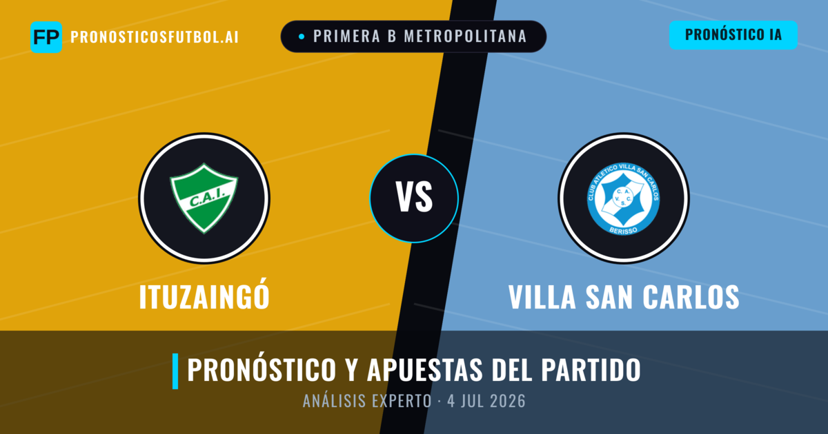 Ituzaingó vs Villa San Carlos — pronóstico y previa del partido