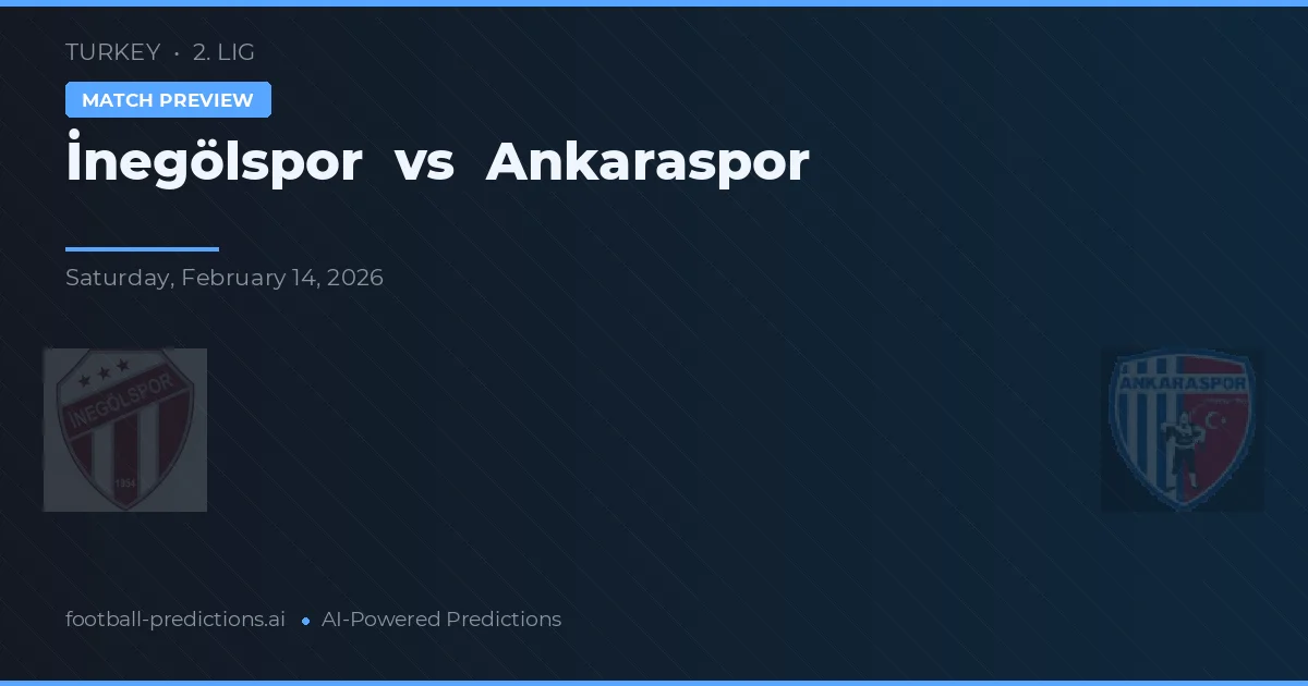 İnegölspor vs Ankaraspor — pronóstico y previa del partido