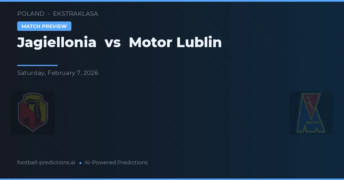 Jagiellonia vs Motor Lublin — pronóstico y previa del partido