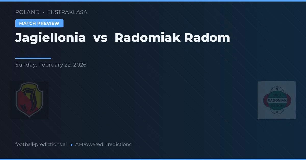 Jagiellonia vs Radomiak Radom — pronóstico y previa del partido