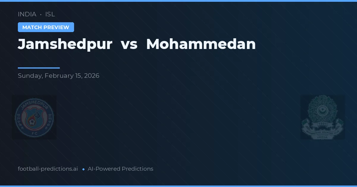 Jamshedpur vs Mohammedan — pronóstico y previa del partido