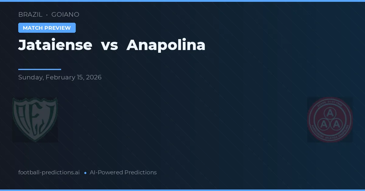 Jataiense vs Anapolina — pronóstico y previa del partido