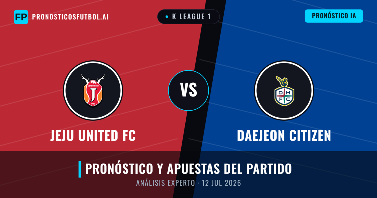 Jeju United FC vs Daejeon Citizen — pronóstico y previa del partido