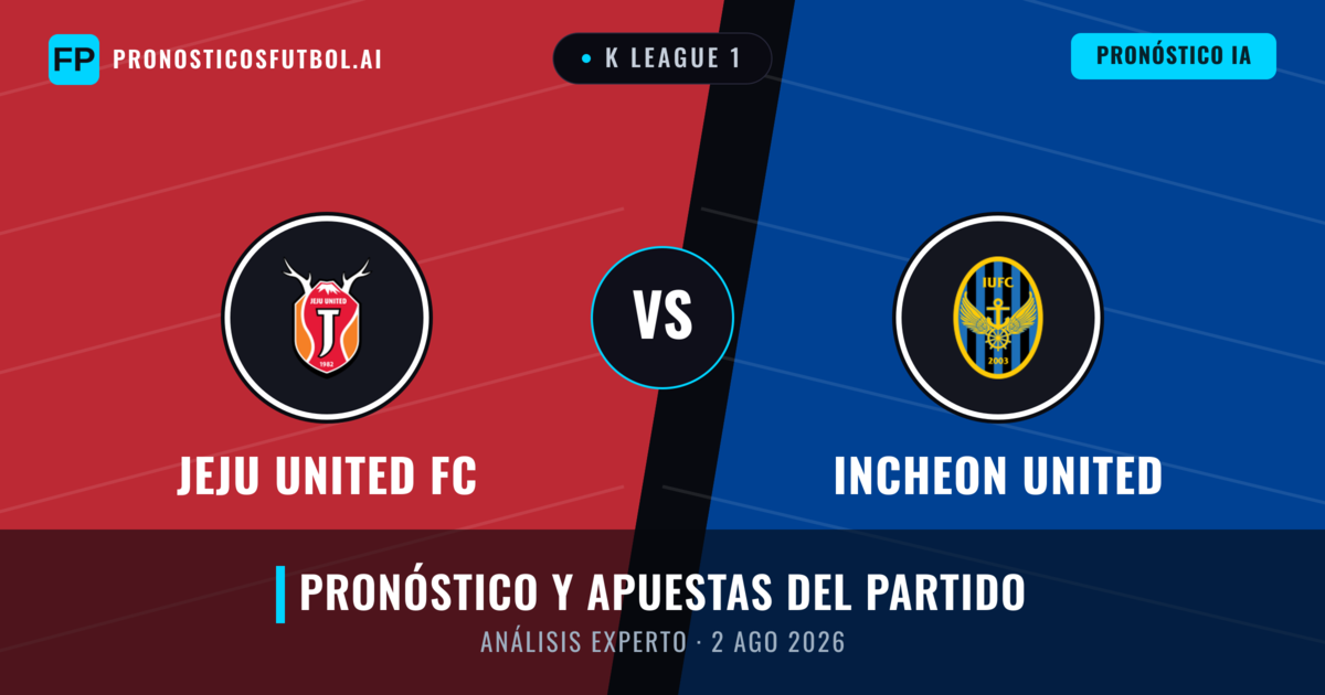Jeju United FC vs Incheon United — pronóstico y previa del partido