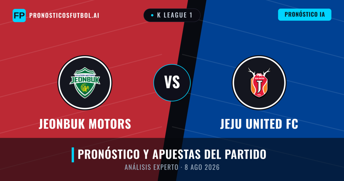 Jeonbuk Motors vs Jeju United FC — pronóstico y previa del partido