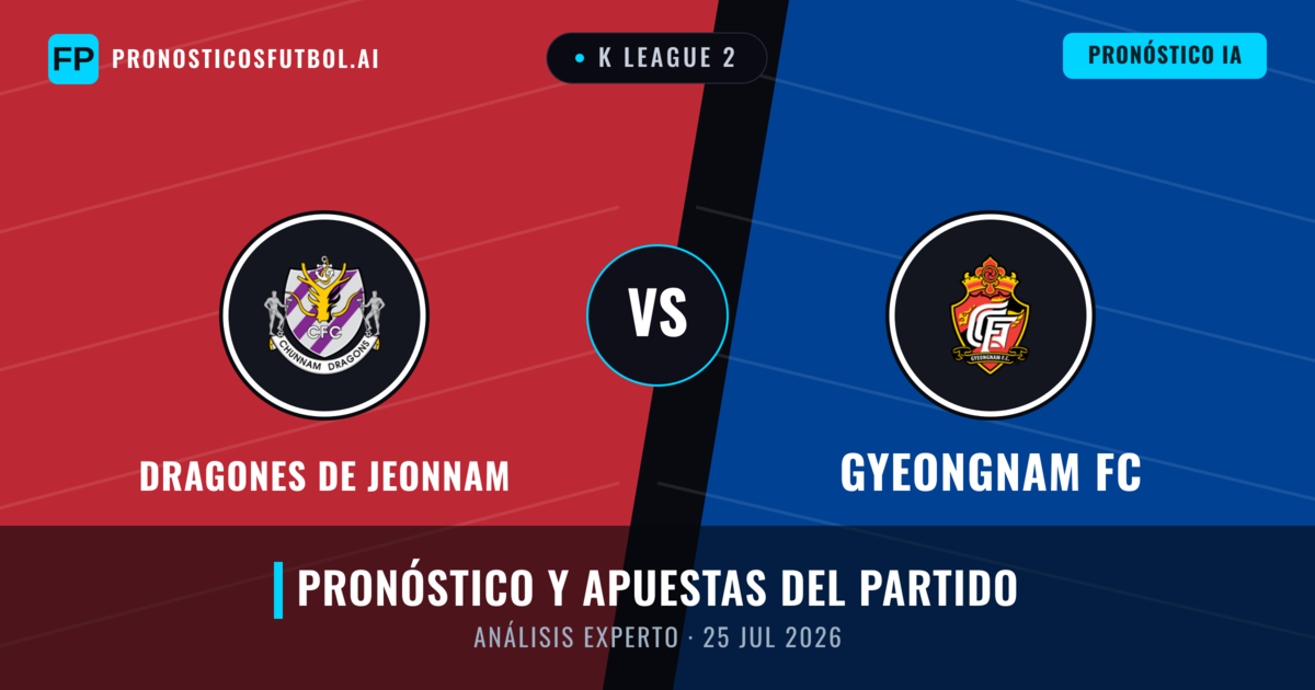 Dragones de Jeonnam vs Gyeongnam FC — pronóstico y previa del partido