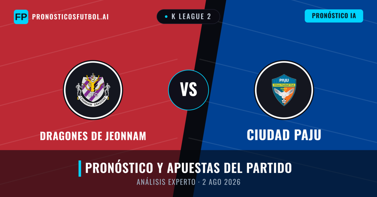 Dragones de Jeonnam vs Ciudad Paju — pronóstico y previa del partido