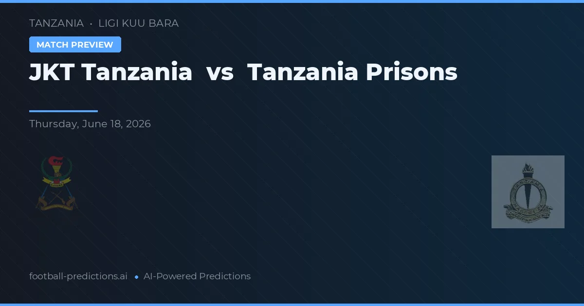 JKT Tanzania vs Prisiones de Tanzania — pronóstico y previa del partido
