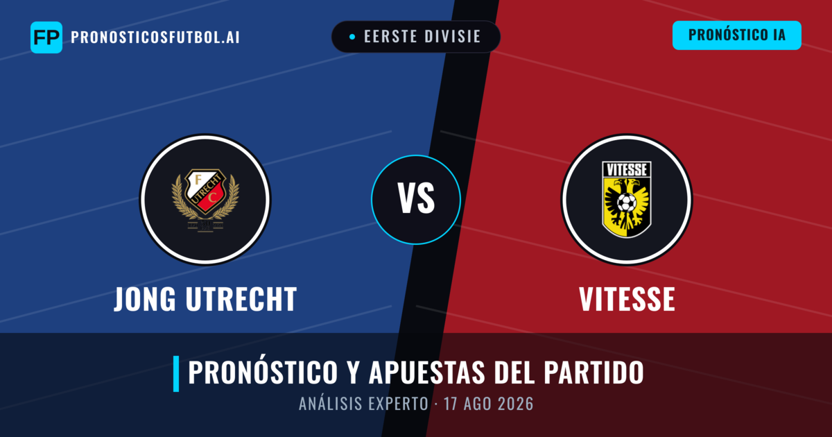 Jong Utrecht vs Vitesse — pronóstico y previa del partido
