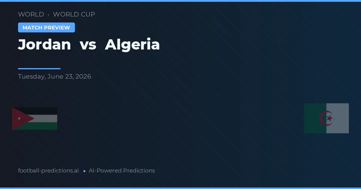 Jordania vs Argelia — pronóstico y previa del partido