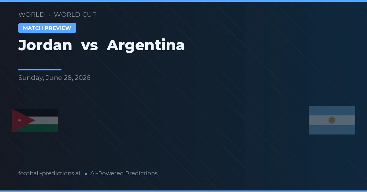 Jordania vs Argentina — pronóstico y previa del partido