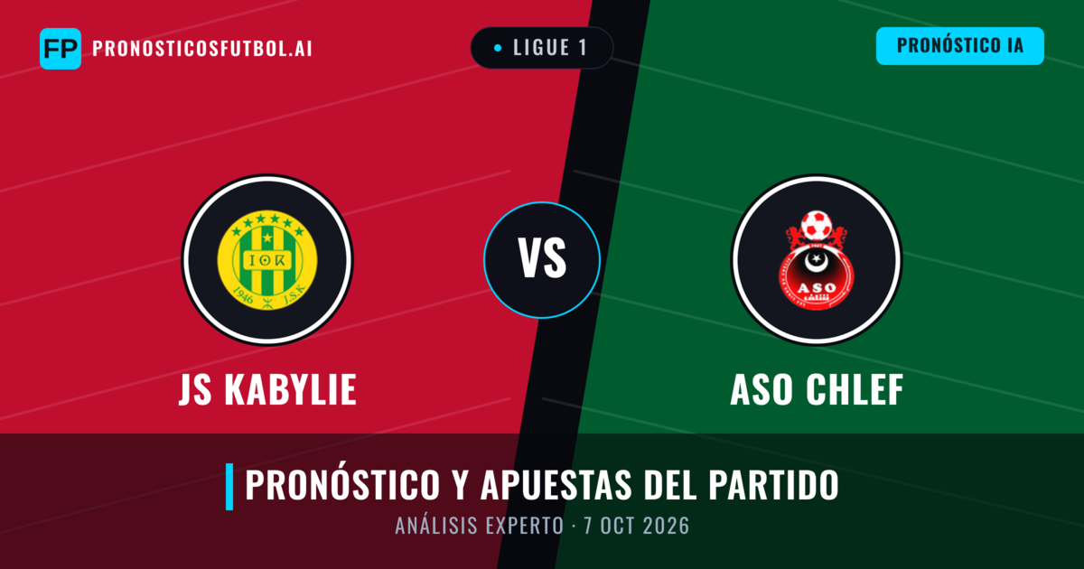 JS Kabylie vs ASO Chlef — pronóstico y previa del partido