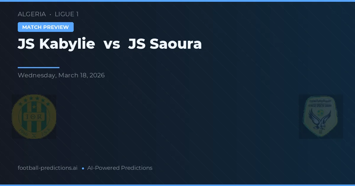 JS Kabylie vs JS Saoura — pronóstico y previa del partido