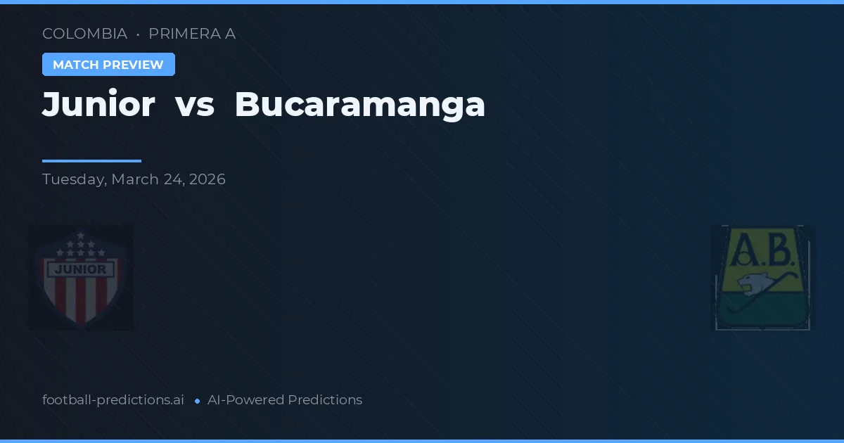 Junior vs Bucaramanga — pronóstico y previa del partido