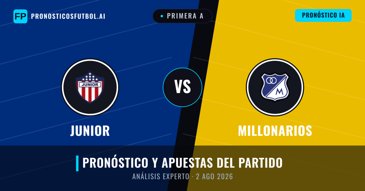 Junior vs Millonarios — pronóstico y previa del partido