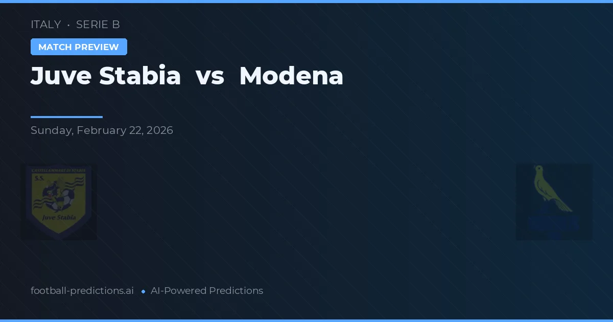 Juve Stabia vs Modena — pronóstico y previa del partido